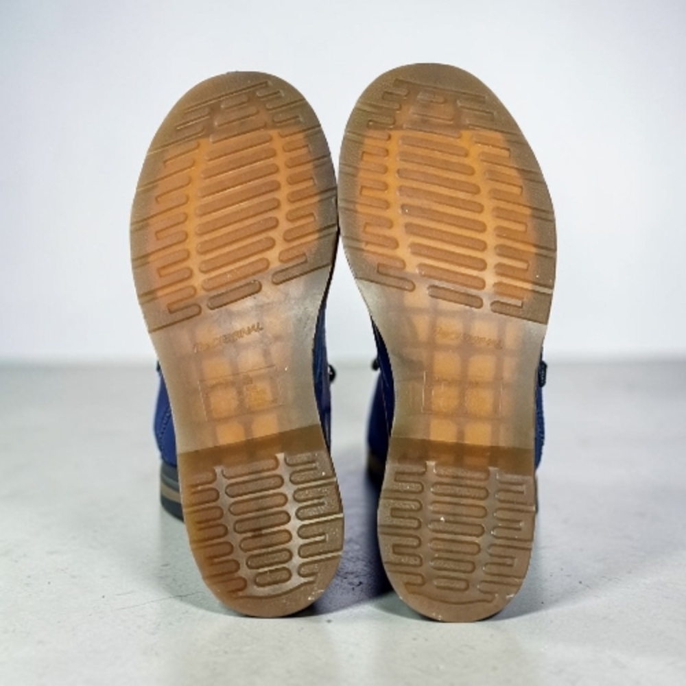 Dr. Martens Blue Leather 8-Eye Lace-Up Combat Boots - Picture 7 of 7